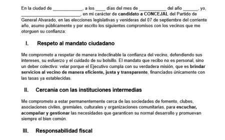 MIRAMAR : CANDIDATOS DE ACCIÓN ALVARADO FIRMAN  NOVEDOSO “COMPROMISO DE HONOR” CON LA SOCIEDAD