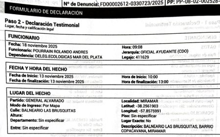 MIRAMAR: PRESENTAN DENUNCIA POR  MOVIMIENTO DE ARENA EN UN BALNEARIO DE COPACABANA