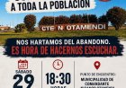 OTAMENDI: “CANSADOS DEL ABANDONO”,  VECINOS ORGANIZAN UN NUEVO RECLAMO AL MUNICIPIO
