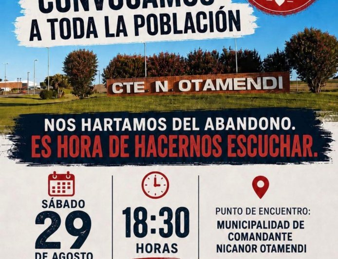 OTAMENDI: “CANSADOS DEL ABANDONO”,  VECINOS ORGANIZAN UN NUEVO RECLAMO AL MUNICIPIO