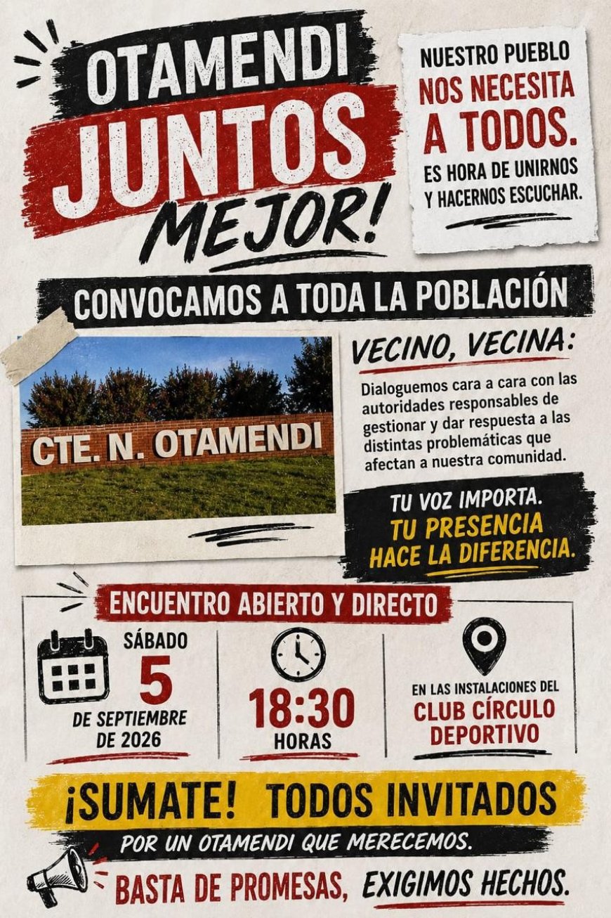 OTAMENDI VUELVE A MOVILIZARSE. Crece el malestar por “abandono municipal”