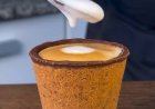 TAZAS DE CAFÉ COMESTIBLE.  Adiós  a los descartables
