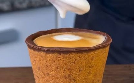 TAZAS DE CAFÉ COMESTIBLE.  Adiós  a los descartables